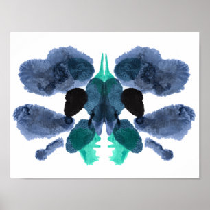 RorschachのInkblotテストおもしろいの芸術のプリント ポスター
