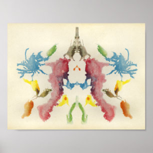 RorschachのInkblotテストおもしろいの芸術 ポスター