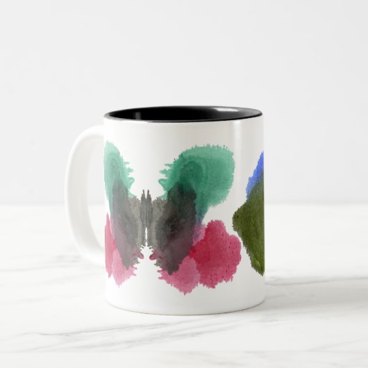 RorschachのInkblotテスト。 私を熱狂する電話しないで下さい ツートーンマグカップ (正面左)