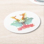 RorschachのInkblot第9 ラウンドペーパーコースター (アングル)