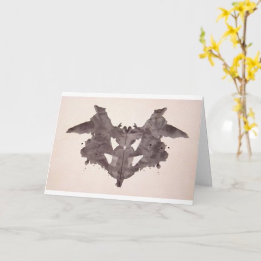 Rorschachテストインクしみのプレート1のこうもり、ガ カード (黄色い花)