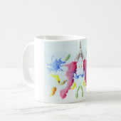 Rorschachテストインクしみのプレート10のカニのロブスター コーヒーマグカップ (正面左)