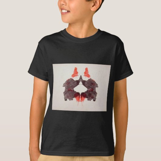 Rorschachテストインクしみのプレート2 2人の人間 tシャツ (正面)