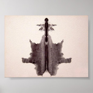 Rorschachテストインクしみのプレート6 ポスター