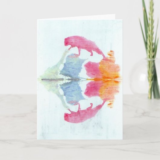Rorschachテストインクしみのプレート8動物 カード (正面)