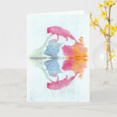 Rorschachテストインクしみのプレート8動物 カード (黄色い花)