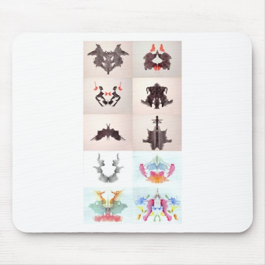 Rorschachテストインクは10のプレートすべて1-10年にしみを付けます マウスパッド (正面)