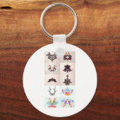 Rorschachテストインクは、すべての10プレート1-10を吸い取る キーホルダー (正面)