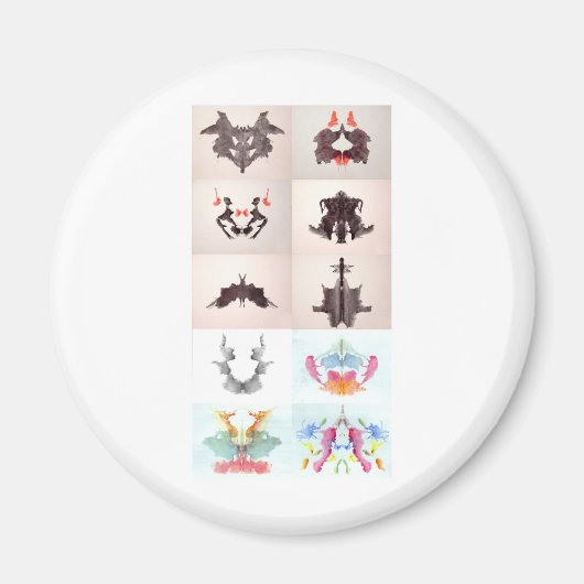 Rorschachテストインクは、すべての10プレート1-10を吸い取る マグネット (正面)