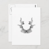 Rorschachテストインクブロッツプレート7ヘッド顔 ポストカード (正面/裏面)