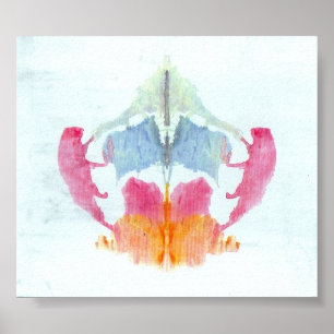 Rorschachテストインクブロッツプレート8 ポスター