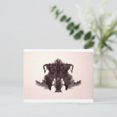 Rorschach試験インクは、プレート4動物の皮膚をブロック ポストカード (スタンド正面)