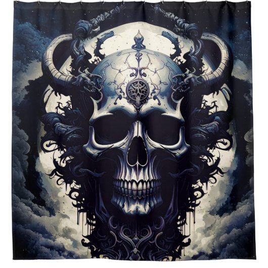 Rorschach abstract 001 シャワーカーテン (正面)