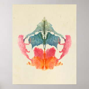 Rorschach Inkblotテストおもしろいアートポスター ポスター