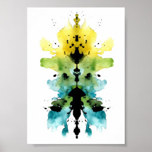 Rorschach Inkblotテスト。電話しない熱狂する ポスター