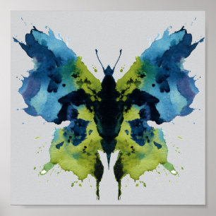 Rorschach Inkblotテスト。電話しない熱狂する ポスター