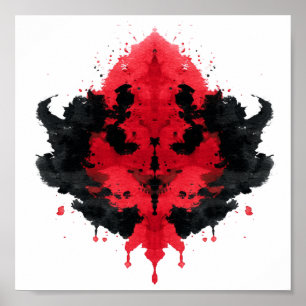 Rorschach Inkblotテスト。電話しない熱狂する ポスター