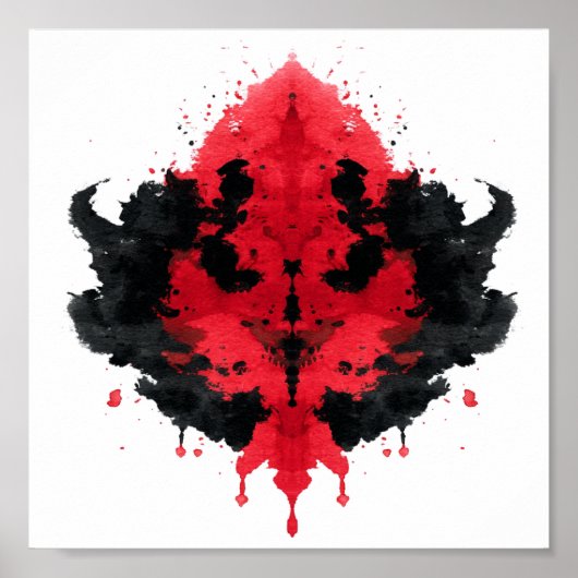 Rorschach Inkblotテスト。電話しない熱狂する ポスター (正面)