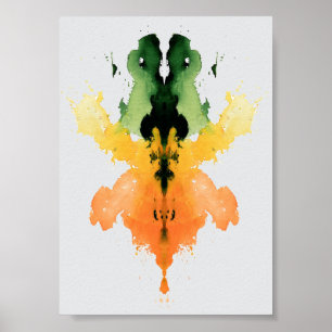 Rorschach Inkblotテスト。電話しない熱狂する ポスター