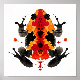 Rorschach Inkblotテスト。電話しない熱狂する ポスター