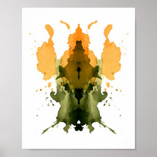 Rorschach Inkblotテスト。電話しない熱狂する ポスター