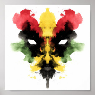 Rorschach Inkblotテスト。電話しない熱狂する ポスター