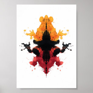 Rorschach Inkblotテスト。電話しない熱狂する ポスター