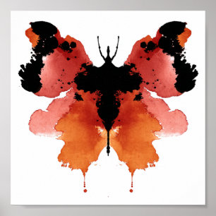 Rorschach Inkblotテスト。電話しない熱狂する ポスター