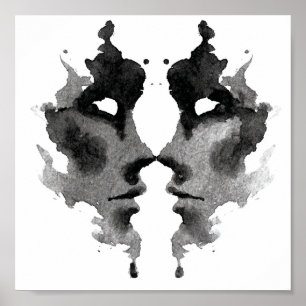 Rorschach Inkblotテスト。電話しない熱狂する ポスター