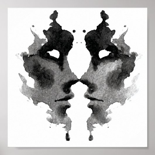 Rorschach Inkblotテスト。電話しない熱狂する ポスター (正面)