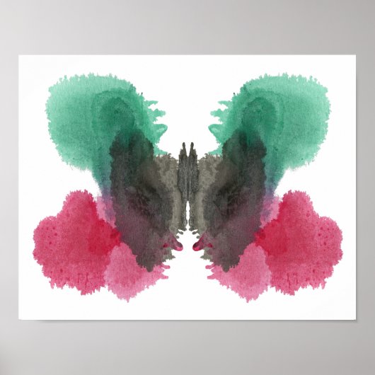 Rorschach Inkblot Test Fun Art Print ポスター (正面)