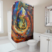 Rorschach style Buddha 80x60 001 シャワーカーテン (インサイチュ)