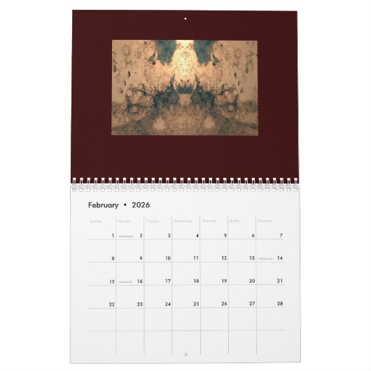 Rorschach Test カレンダー (2月 2026)