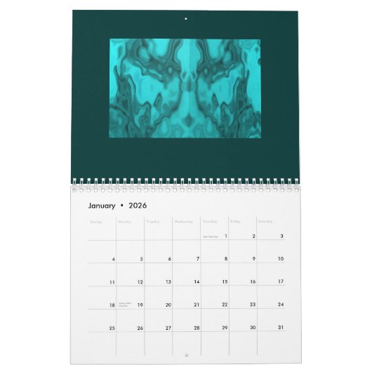 Rorschach Test カレンダー (1月 2026)