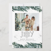 RORY冬の松の喜び写真コラージクリスマスカード 招待状 (正面)