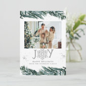 RORY冬の松の喜び写真コラージクリスマスカード 招待状 (スタンド正面)