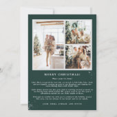 RORY冬の松の喜び写真コラージクリスマスカード 招待状 (裏面)