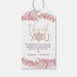 RORY赤面冬の松の雪のフレークのクリスマスの好意 ギフトタグ