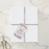 RORY赤面冬の松の雪のフレークのクリスマスの好意 ギフトタグ (より糸付き)