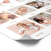 RORY Boho Beige Winter Wonderlandフォトマイルストーン ポスター (角)