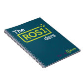 ROS1derスパイラルノートブックティール（緑がかった色）デザイン ノートブック (右側)