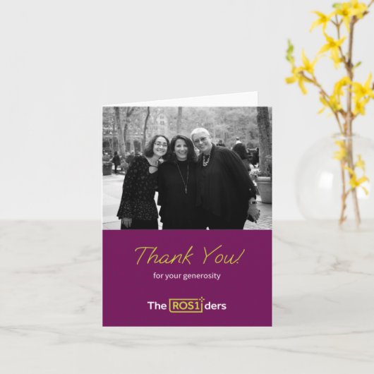 ROS1dersありがとうございます注意デザイン#3 カード (黄色い花)