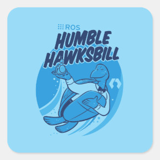 ROS Humble Hawksbillリリースステッカー スクエアシール