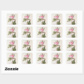 Rosa Bifera Officinalis、「Lesバラ」より スクエアシール (シート)