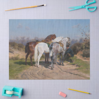 Rosa Bonheur | Relay Hunting (1887) 薄葉紙