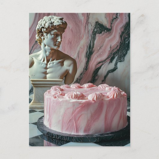 Rosa Cakes and a Marble Sculpture ポストカード (正面)