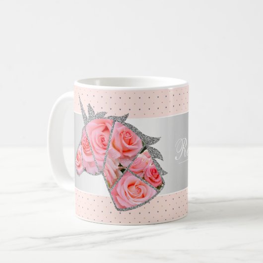Rosa Cherish コーヒーマグカップ (正面左)
