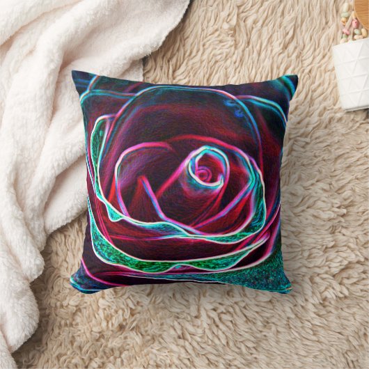 Rosa con efecto abstracto クッション (ブランケット)