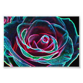 Rosa con efecto abstracto フォトプリント