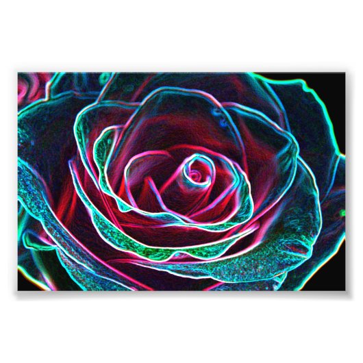 Rosa con efecto abstracto フォトプリント            (正面)